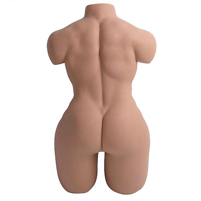 Foto 10 do produto Meio Corpo Masculino com Pênis Vertebrado, Escroto, Ânus e Tanquinho Definido em TPR - 62 x 42 cm | Disponível em 2 Cores