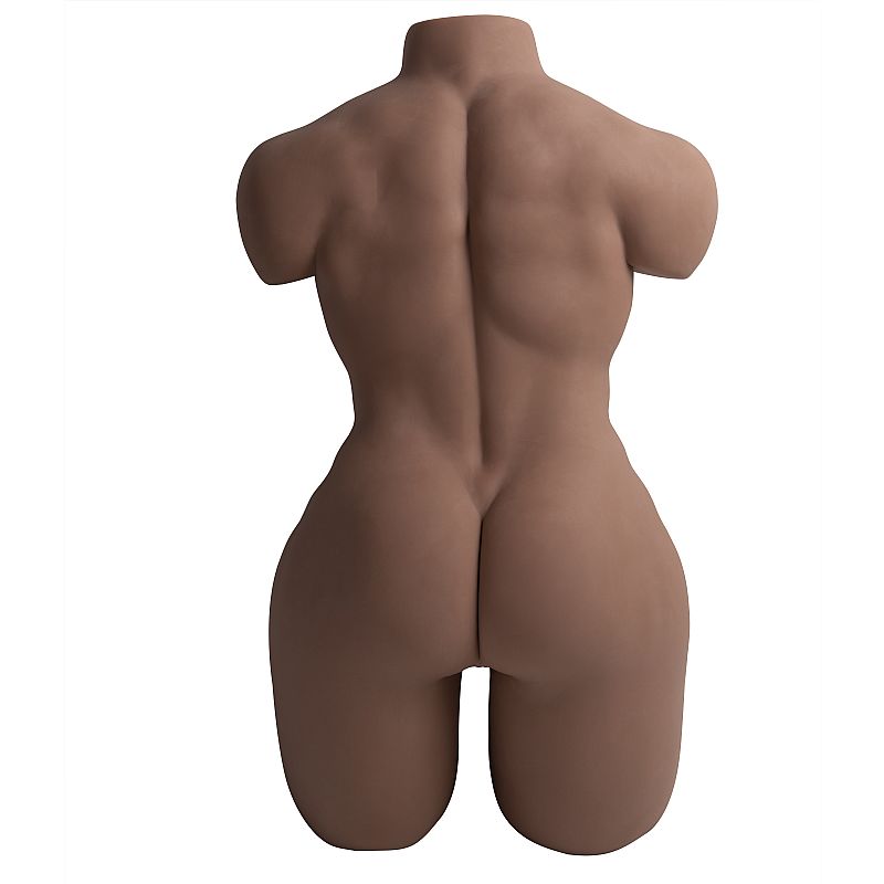 Meio Corpo Masculino com Pênis Vertebrado, Escroto, Ânus e Tanquinho Definido em TPR - 62 x 42 cm | Disponível em 2 Cores - 3