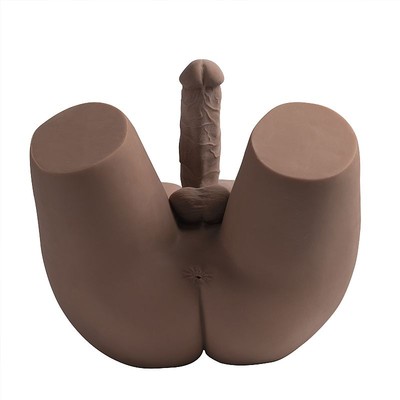 Foto 6 do produto Meio Corpo Masculino com Pênis Vertebrado, Escroto, Ânus e Tanquinho Definido em TPR - 62 x 42 cm | Disponível em 2 Cores