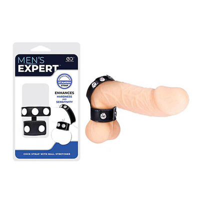 Foto 1 do produto Men's Expert - Anel Peniano Duplo com Ajuste por Botões e Feito em Couro Sintético