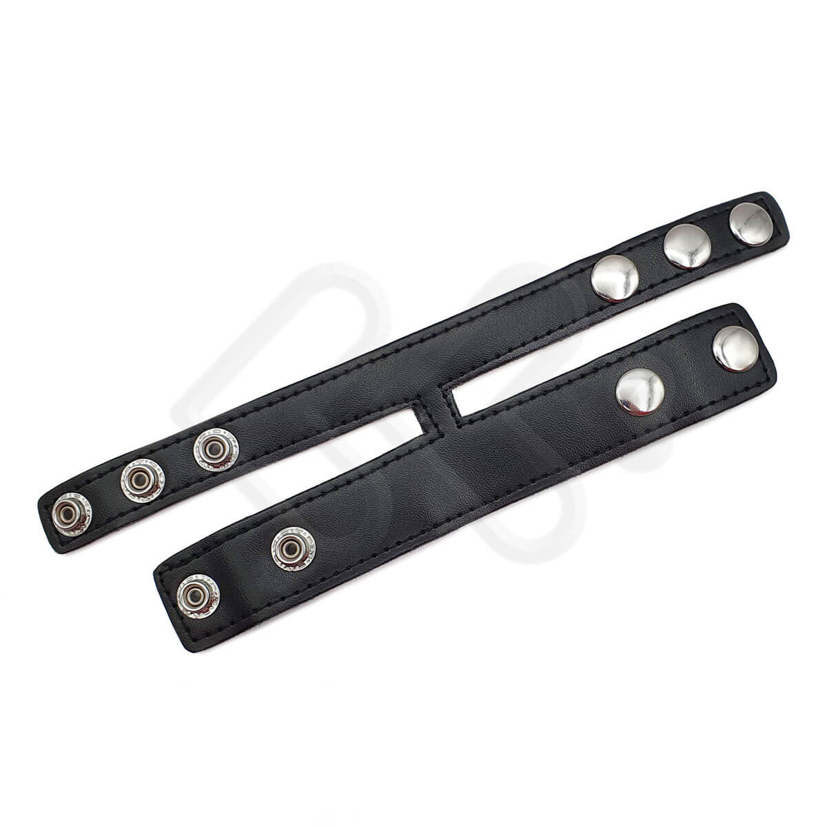 Men's Expert - Anel Peniano Duplo com Ajuste por Botões e Feito em Couro Sintético - 5