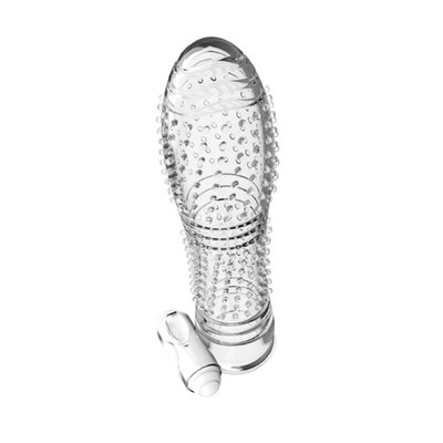 Foto 4 do produto Capa Peniana em Silicone com Nódulos Massageadores e Cápsula Vibratória - Meteor Hammer |12,9 x 3,9 cm