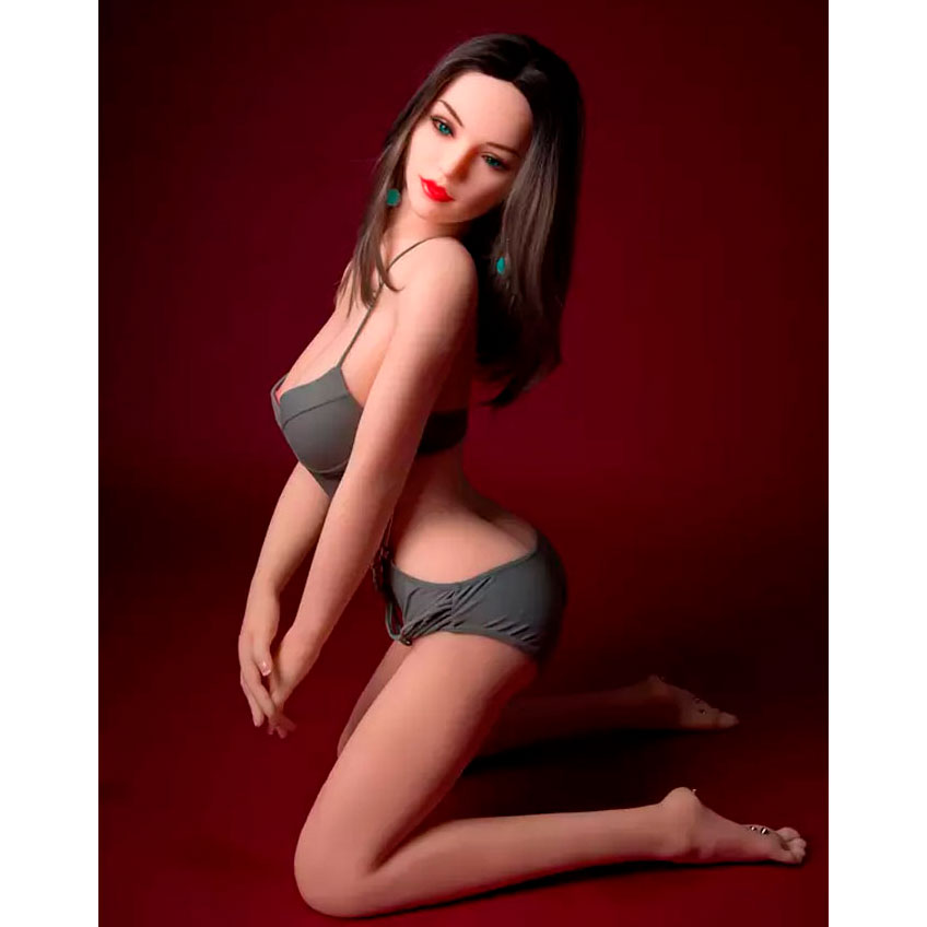 Mia - Boneca Realística em TPE com Pele Branca, Cabelo Longo, Olhos Verdes, Seios Fartos, Vértebras em Aço e Acessórios - 34 Kg e 1,56 Metros de Altura - 3