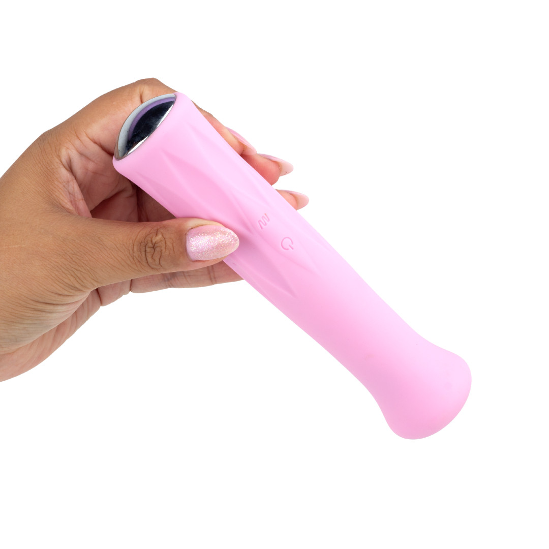 Vibrador Recarregável com Forma de Bastão em Soft Touch com 9 Funções de Vibração, 3 Intensidades e Resistência a Água - Mina | 17,2 x 3,9 cm - 5