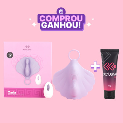 Mini Base Estimuladora no Formato de Concha em Silicone com 10 Modos de Vibração, Recarregável e Controle Remoto Sem Fio - Exclusiva Zaria | Disponível em 2 Cores