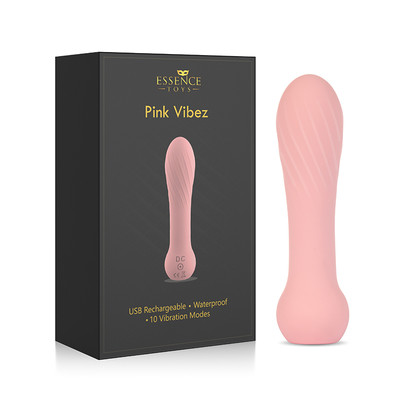 Foto 1 do produto Mini Bullet Recarregável em Silicone com 10 Modos de Vibrações - Essence Toys Pink Vibez | 10,8 x 2,9 cm