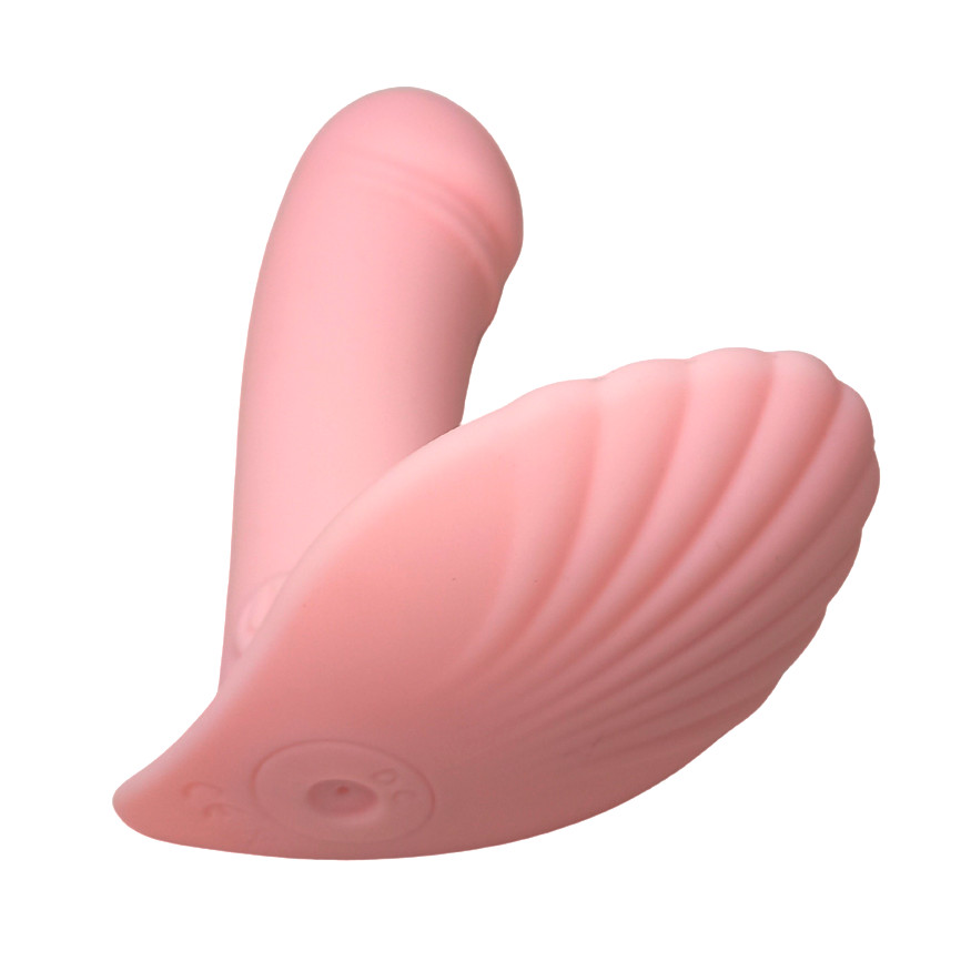 Mini Estimulador de Clitóris em Forma de Concha com Pênis Penetrável, 10 Modos de Vibração e Controle Remoto Sem Fio - Wearable Conch | 8,2 x 2,4 cm | Disponível em 2 Cores - 2