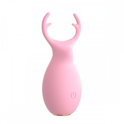 Foto 3 do produto Mini Estimulador de Clitóris no Formato de Cervo em Silicone com 10 Modos de Vibração e Carregamento via Cabo USB - Lilo Cute Deer | 7,1 x 3,7 cm