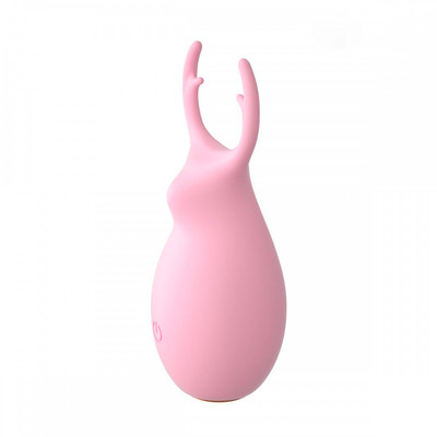 Mini Estimulador de Clitóris no Formato de Cervo em Silicone com 10 Modos de Vibração e Carregamento via Cabo USB - Lilo Cute Deer | 7,1 x 3,7 cm