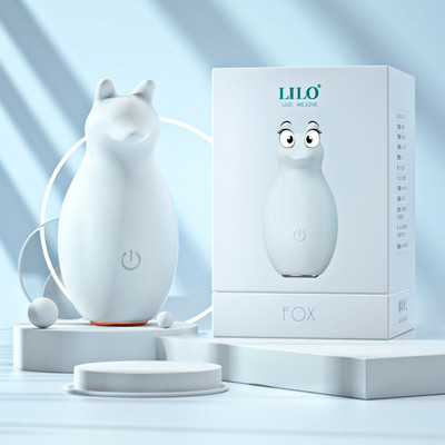 Mini Estimulador de Clitóris no Formato de Raposa em Silicone com 10 Modos de Vibração e Carregamento via Cabo USB - Lilo Cute Fox | 7,1 x 3,8 cm