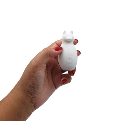 Mini Estimulador de Clitóris no Formato de Raposa em Silicone com 10 Modos de Vibração e Carregamento via Cabo USB - Lilo Cute Fox | 7,1 x 3,8 cm