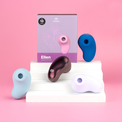 Mini Estimulador Sugador Clitoriano em Silicone com 10 Modos de Pulsação, Recarregável e Resistente à Água - Exclusiva Ellen | Disponível em 5 Cores