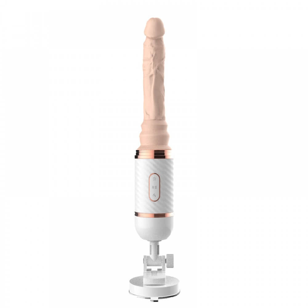 Mini Máquina do Sexo com Prótese Peniana Realista com 7 Vibrações, Movimentos de Vai e Vem, Função Aquecimento, Ventosa e Controle Remoto Sem Fio - Dibe Cyclone Fire - 2