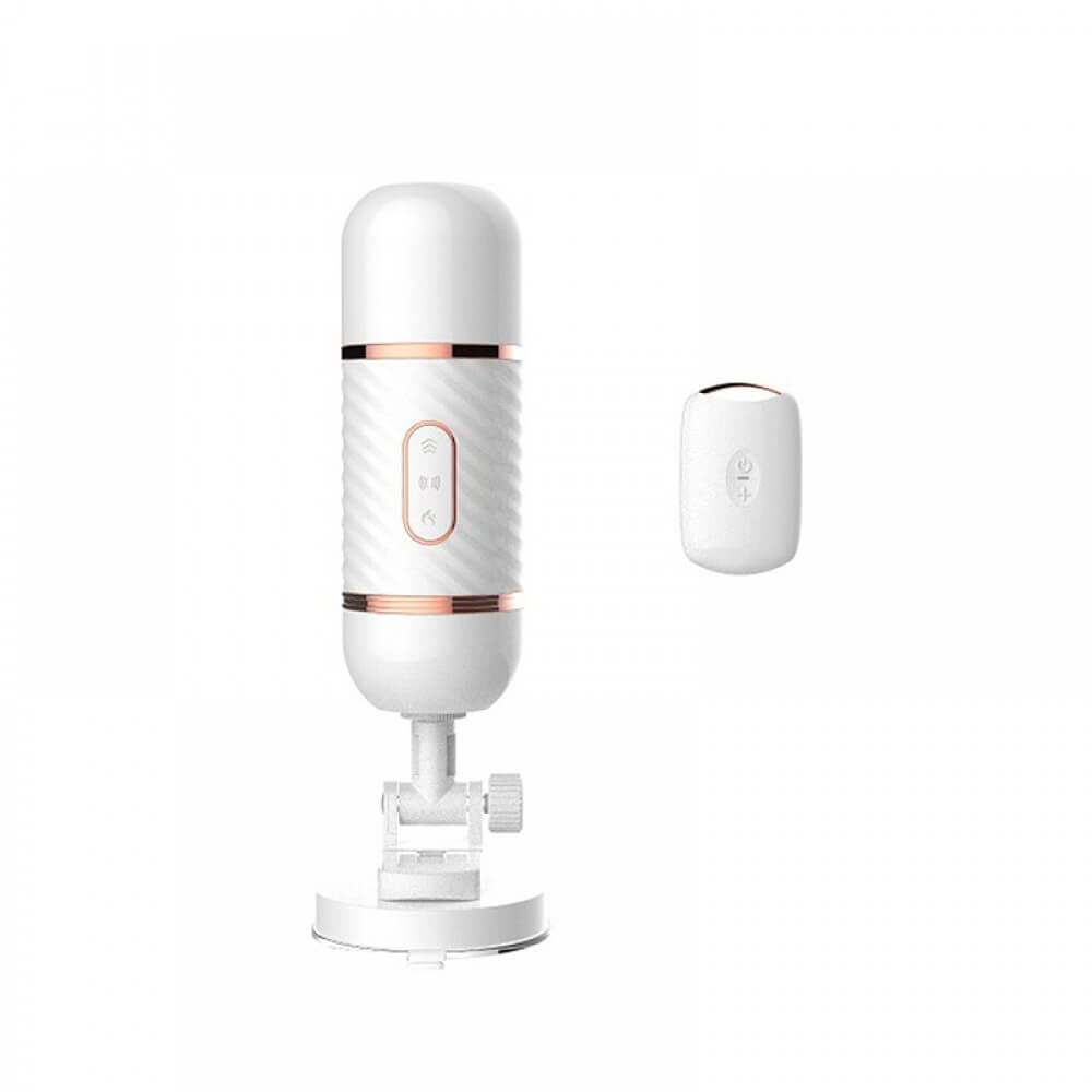 Mini Máquina do Sexo com Prótese Peniana Realista com 7 Vibrações, Movimentos de Vai e Vem, Função Aquecimento, Ventosa e Controle Remoto Sem Fio - Dibe Cyclone Fire - 3