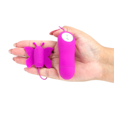 Bullet Vibratório em Forma de Borboleta com 12 Modos de Velocidade e Controle Remoto com Fio - Mini Love Eggs | 4,7 x 2 cm