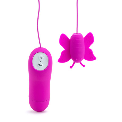 Bullet Vibratório em Forma de Borboleta com 12 Modos de Velocidade e Controle Remoto com Fio - Mini Love Eggs | 4,7 x 2 cm