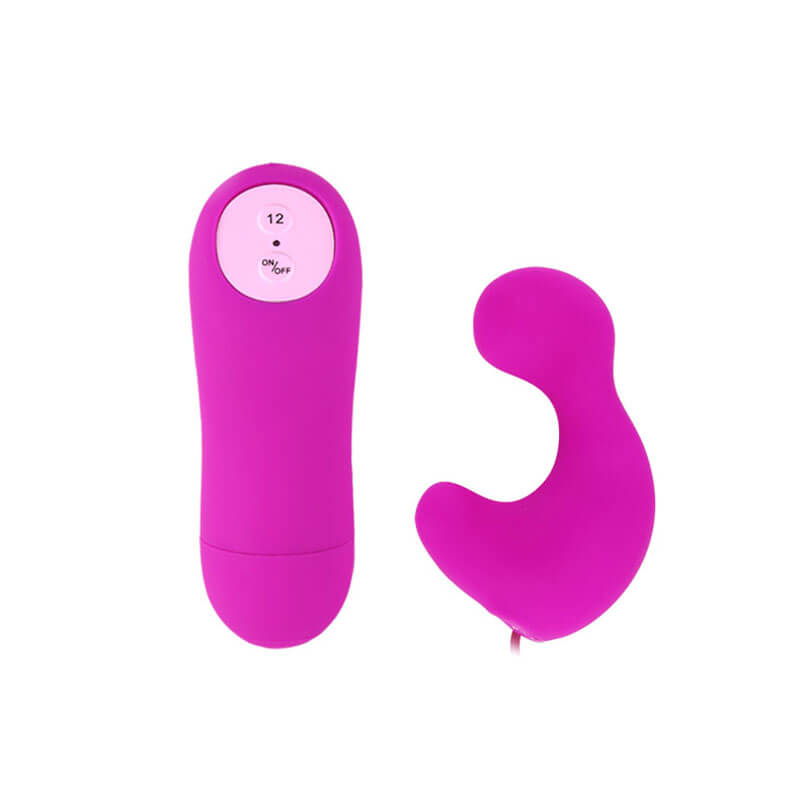 Mini Love Eggs - Cápsula Vibratória Estimuladora de Ponto G e Clítoris em Silicone com 12 Modos de Vibração e Controle Remoto com Fio - 4,2 x 1,8 cm - 4