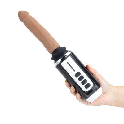 Mini Máquina do Sexo com Prótese Peniana Realista com 7 Vibrações, Movimentos de Vai e Vem, Função Aquecimento, Modo Turbo e Ventosa - Dibe Wolverine