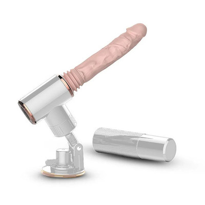 Foto 7 do produto Mini Máquina do Sexo Recarregável com Prótese Peniana Realista, 7 Vibrações, Movimento Vai e Vem,  Função Aquecimento e Ventosa - Dibe Muscle | Disponível em 2 Cores