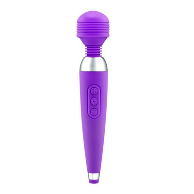 Foto 1 do produto Mini Massageador Recarregável com 10 Modos de Vibração - Ailighter - 18,5 x 3,5 cm | Cor: Roxo
