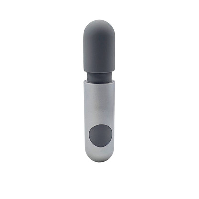 Foto 2 do produto Mini Massageador em Silicone Macio, 10 Vibrações Potentes e Carregamento via Cabo USB - Topo Toys PowerFul | 11 x 2 cm