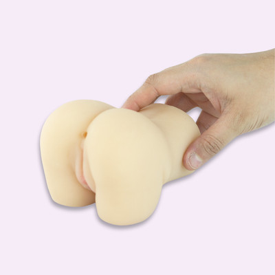 Mini Masturbador Masculino com Bunda Arrebitada, Vagina e Ânus Penetráveis em TPE - 11,6 x 9,4 cm