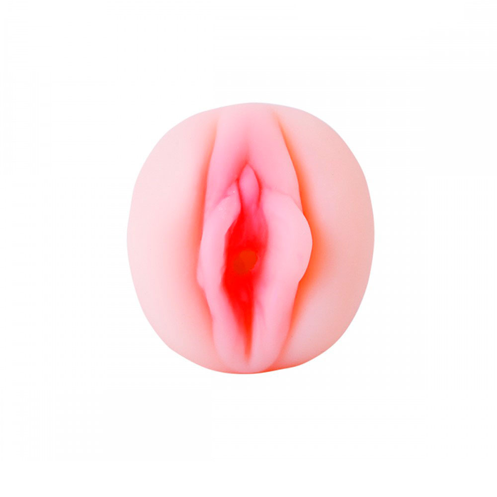 Mini Masturbador Masculino em TPE no formato de Vagina com Fissuras e Texturas Internas - Lilo | 11 x 3 cm - 2