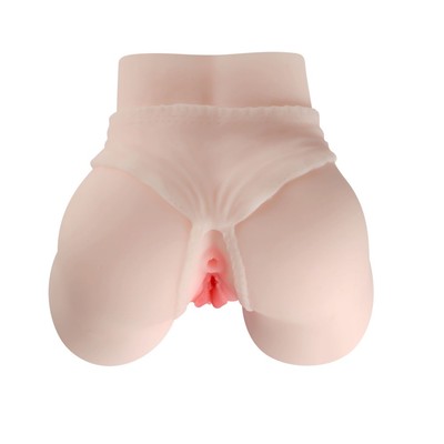 Foto 3 do produto Mini Masturbador Realístico de Vagina e Ânus com Relevo de Calcinha - 15 x 14,5 cm