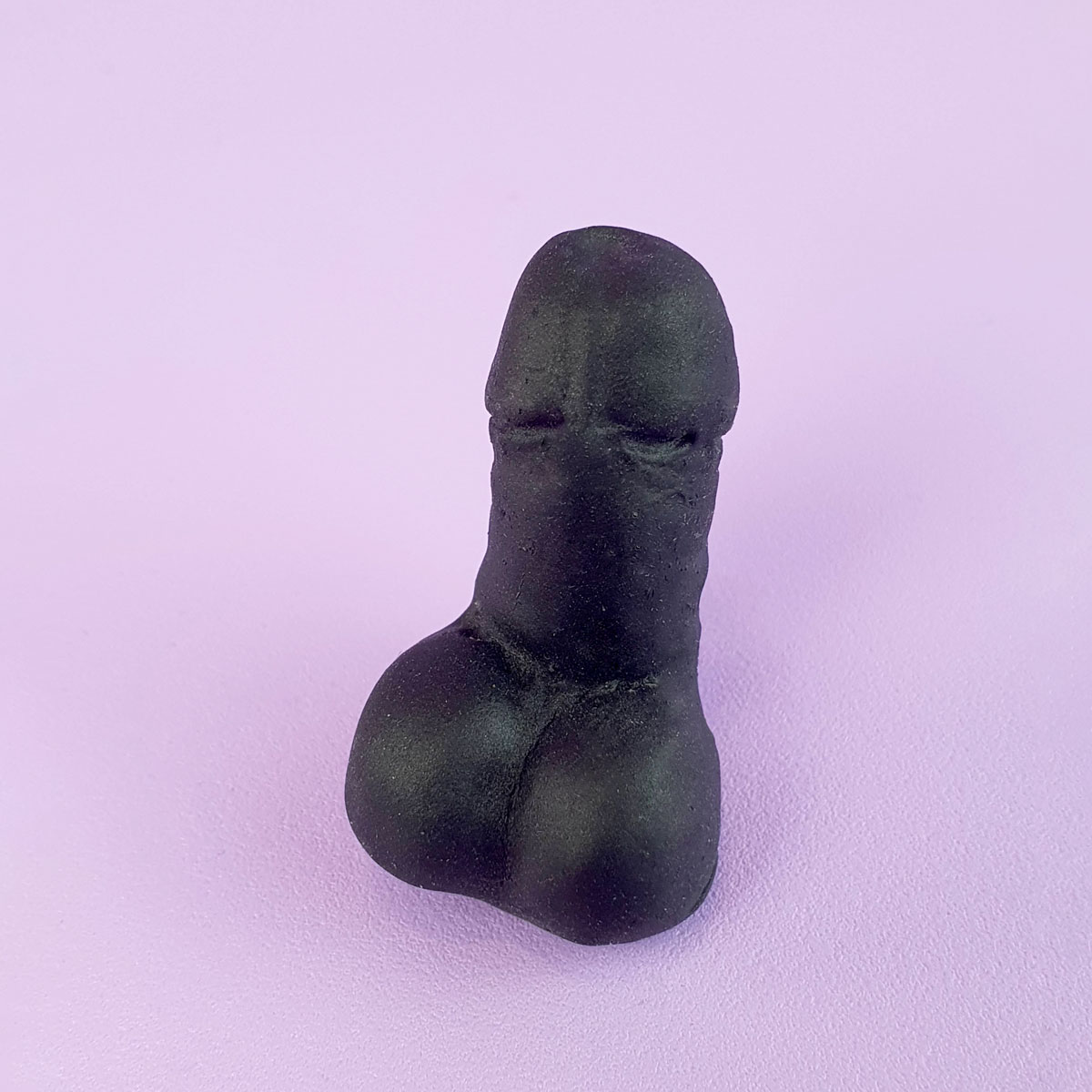 Mini Pênis Erótico com Glande e Escroto Black - FestaChic | 4 x 1,3 cm - 2