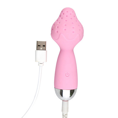 Foto 3 do produto Mini Varinha Mágica em Formato de Morango com 10 Modos de Vibração e Carregamento via Cabo USB - YouVibe | Disponível em 3 Cores