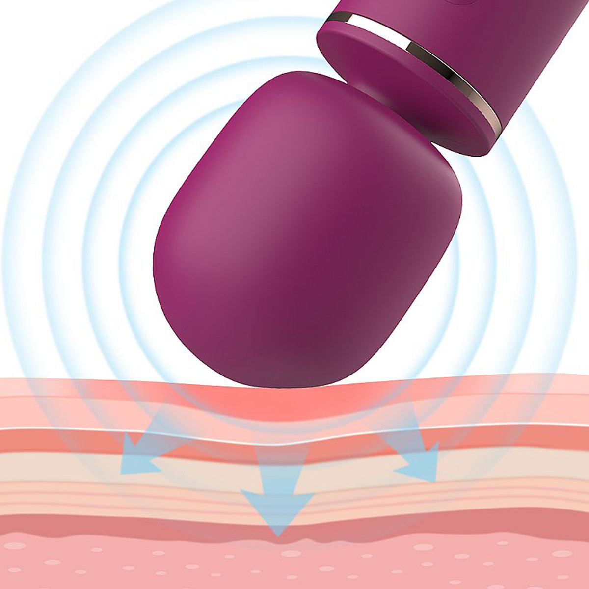 Mini Varinha Mágica Massageadora com 7 Modos de Vibração e 4 de Intensidade - Amzing Toy Walle | 16 x 4,8 cm | Disponível 2 Cores - 4