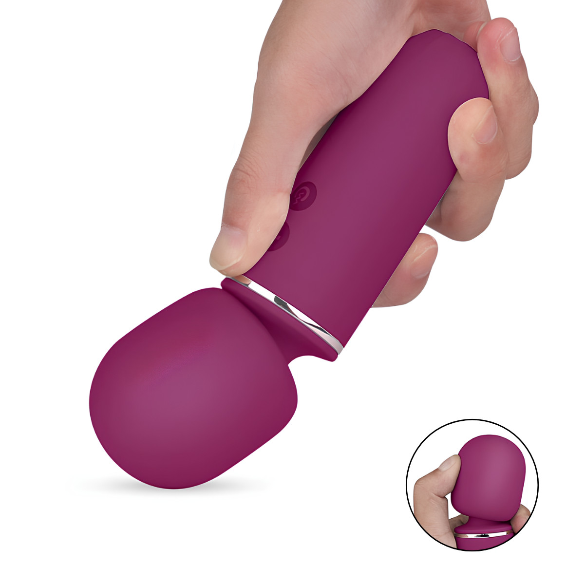 Mini Varinha Mágica Massageadora com 7 Modos de Vibração e 4 de Intensidade - Amzing Toy Walle | 16 x 4,8 cm | Disponível 2 Cores - 5