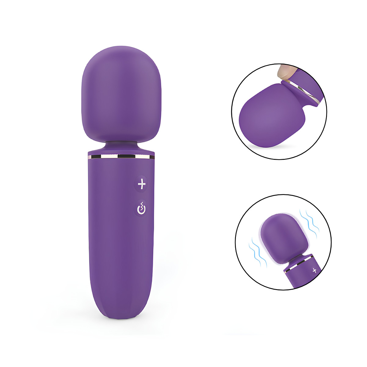 Mini Varinha Mágica Massageadora com 7 Modos de Vibração e 4 de Intensidade - Amzing Toy Walle | 16 x 4,8 cm | Disponível 2 Cores - 9