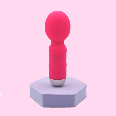Foto 3 do produto Mini Varinha Mágica Massageadora em Silicone com 10 Modos de Vibração e Recarregável - SI Hero | 11 x 3,7 cm | Disponível em 4 Cores