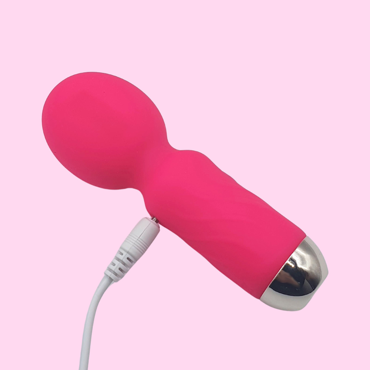 Mini Varinha Mágica Massageadora em Silicone com 10 Modos de Vibração e Recarregável - SI Hero | 11 x 3,7 cm | Disponível em 4 Cores - 4
