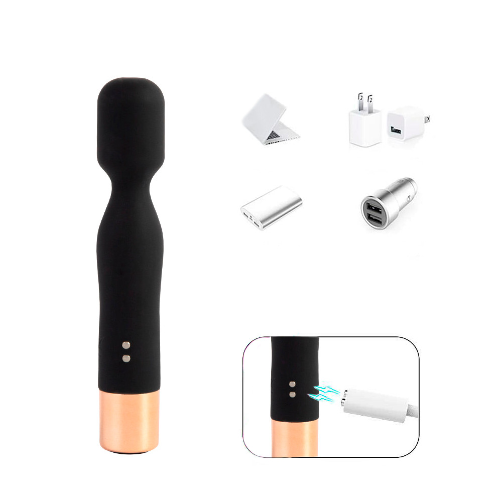 Mini Varinha Mágica em Silicone com 7 Modos de Vibração, Recarregável e Resistente à Água - Aphrodisia Charming Vibe Wand | 14,2 x 2,5 cm - 2