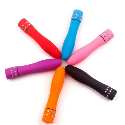 Foto 9 do produto Mini Vibrador Bullet no Formato de Personal em ABS com Multivelocidade e Strass na Base - Diamond Princess | 10,5 x 2 cm | Disponível em 6 Cores