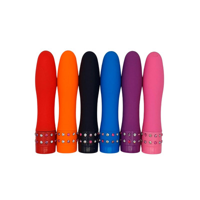 Foto 1 do produto Mini Vibrador Bullet no Formato de Personal em ABS com Multivelocidade e Strass na Base - Diamond Princess | 10,5 x 2 cm | Disponível em 6 Cores