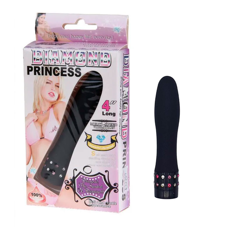 Mini Vibrador Bullet no Formato de Personal em ABS com Multivelocidade e Strass na Base - Diamond Princess | 10,5 x 2 cm | Disponível em 6 Cores - 2