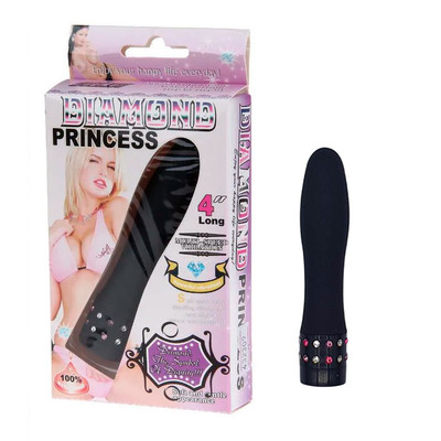 Foto 2 do produto Mini Vibrador Bullet no Formato de Personal em ABS com Multivelocidade e Strass na Base - Diamond Princess | 10,5 x 2 cm | Disponível em 6 Cores