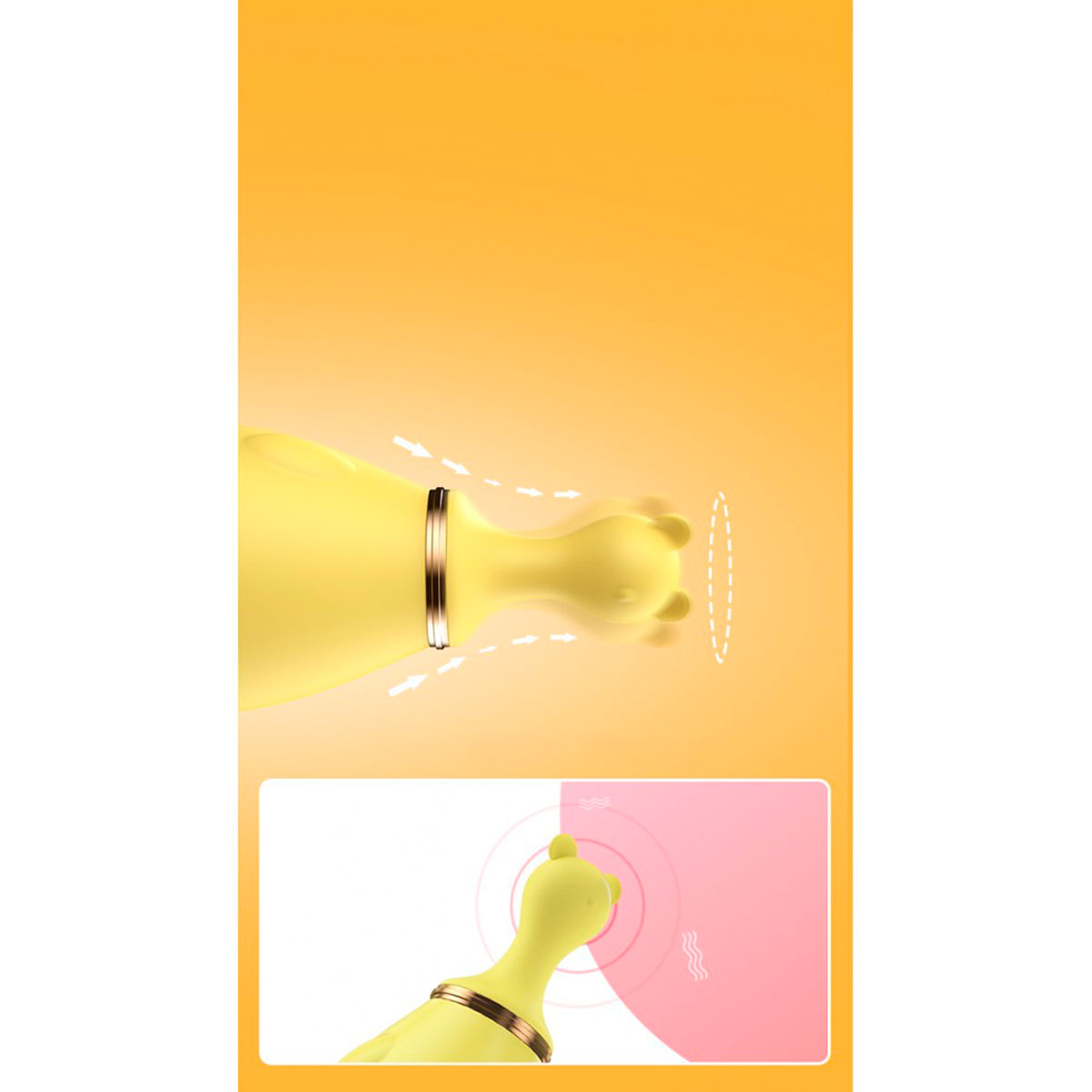 Mini Vibrador Clitoriano Recarregável no Formato de Ursinho com 6 Modos de Vibrações - Lilo Vibrator Mouse | 9,9 x 4,4 cm - 4