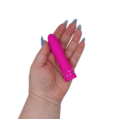 Mini Personal com Multivelocidade e Pedras Brilhantes na Base - YouVibe Diamond | 10,2 x 2,3 cm | Disponível em 3 Cores