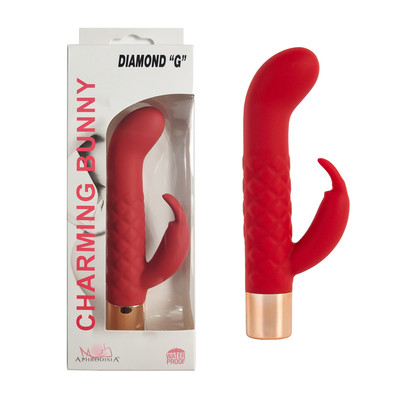 Mini Vibrador Estimulador Ponto G e Clitóris Com 7 Modos de Vibração e Carregamento Via Cabo USB - Aphodidisia Diamod G | 9,3 x 2,2 cm | Disponível em 2 Cores