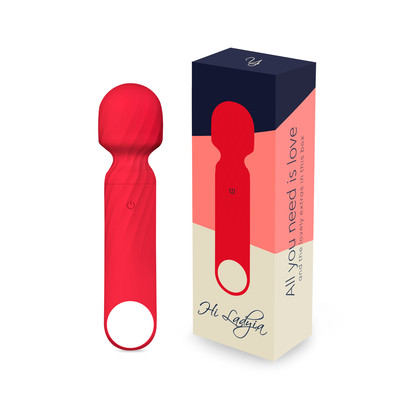 Foto 1 do produto Mini Vibrador Massageador em Silicone com 12 Modos de Vibração e Carregamento via Cabo USB - Hi Ladyia | 13,3 x 3,3 cm