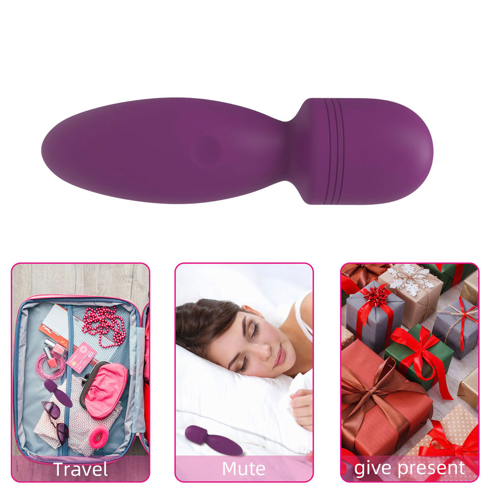 Mini Vibrador Massageador em Silicone Macio com 10 Modos de Vibração, Recarregável - Vibe Vibrator | 11 x 2,9 cm | Disponível em 2 Cores - 7