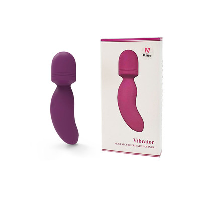 Mini Vibrador Massageador em Silicone Macio com 10 Modos de Vibração, Recarregável - Vibe Vibrator | 11 x 2,9 cm | Disponível em 2 Cores