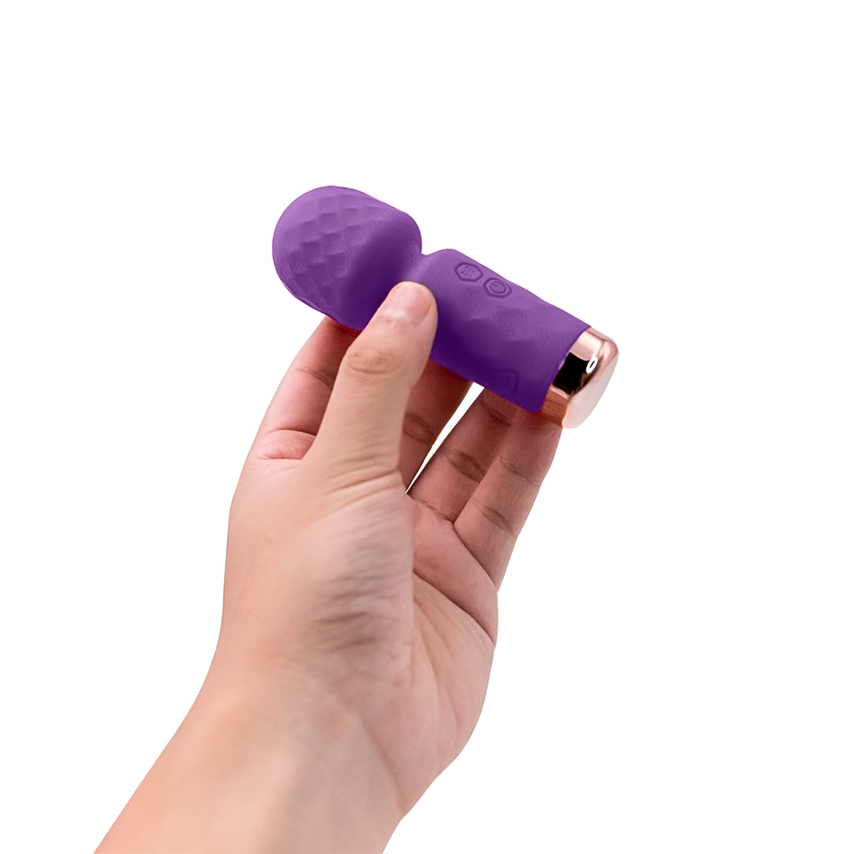 Mini Vibrador Massageador em Silicone com Texturas, 10 Modos de Vibração e Recarregável via USB - Hero | 11,5 x 3,9 cm | Disponível em 5 Cores - 10