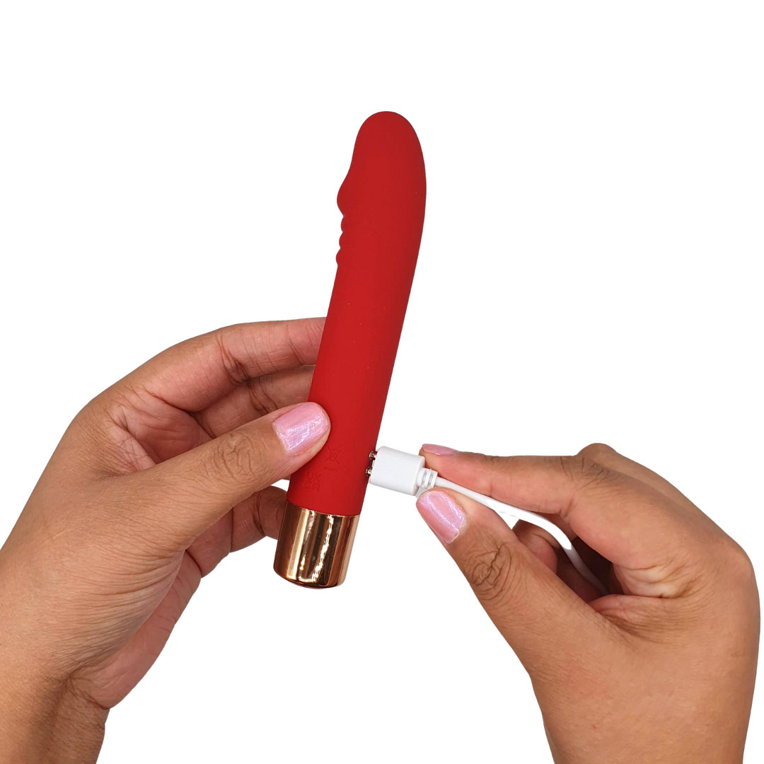 Mini Vibrador Com Ponta em Formato de Glande, 7 Modos de Vibração e Recarregável - Aphrodisia Dick | 11,8 x 2,2 cm | Disponível em 2 Cores - 6