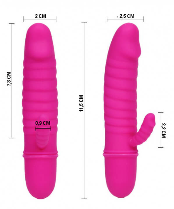 Mini Vibrador de Ponto G em Soft Touch com Estimulador Clitoriano, 10 Modos de Vibração e Resistência a Água - Pretty Love Arnd | 11,5 x 2,5 cm | Disponível em 2 Cores - 2