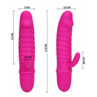 Foto 2 do produto Mini Vibrador de Ponto G em Soft Touch com Estimulador Clitoriano, 10 Modos de Vibração e Resistência a Água - Pretty Love Arnd | 11,5 x 2,5 cm | Disponível em 2 Cores